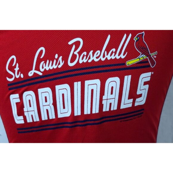 St Louis Cardinals MLB Genuine Merchandise TX3 Cool Large Red V-Neck Jersey Top - Picture 2 of 13